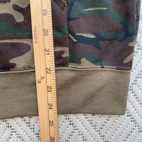 VTG Sears Fieldmaster Mens Camo Hoodie Jacket Sz L Green Full Zip Grunge Outdoor - Picture 9 of 9